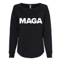 MAGA Distressed Logo Make America Great Again Womens California Wash Sweatshirt