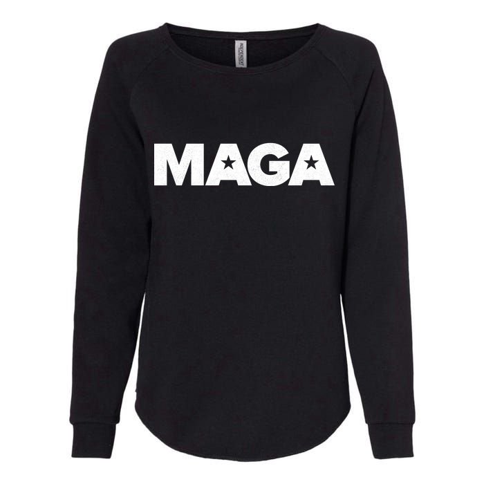 MAGA Distressed Logo Make America Great Again Womens California Wash Sweatshirt