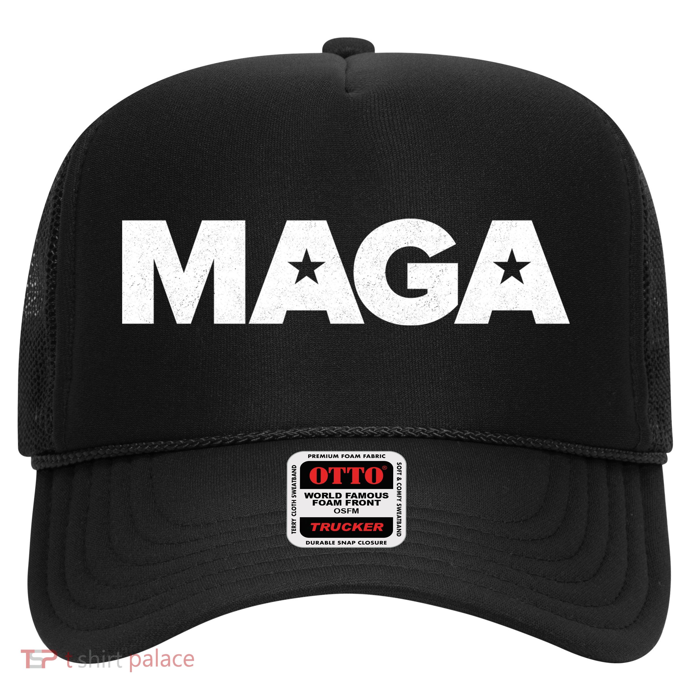 MAGA Distressed Logo Make America Great Again Trucker Hat