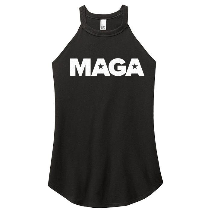 MAGA Distressed Logo Make America Great Again Women's Perfect Tri Rocker Tank