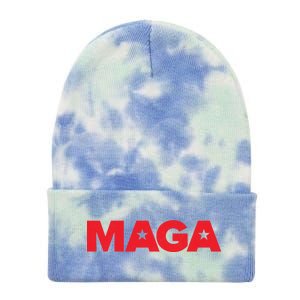 MAGA Distressed Logo Make America Great Again Tie Dye 12in Knit Beanie