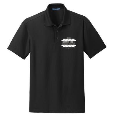 MAGA Donald Trump Border Wall Construction Dry Zone Grid Polo