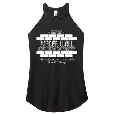 MAGA Donald Trump Border Wall Construction Women's Perfect Tri Rocker Tank