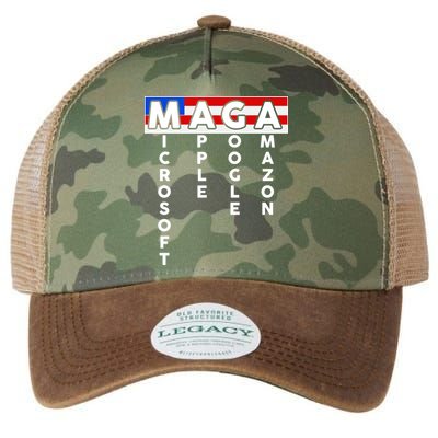 MAGA Microsoft Apple Google Amazon Legacy Tie Dye Trucker Hat
