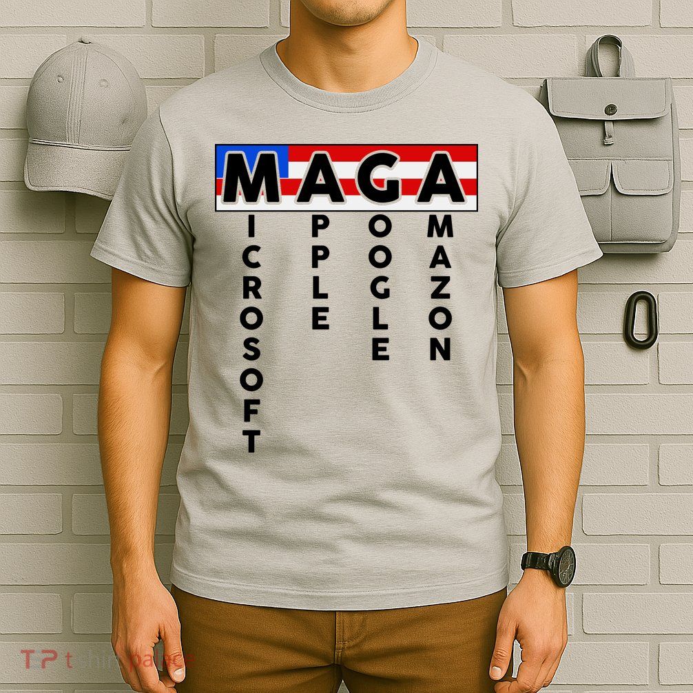MAGA Microsoft Apple Google Amazon T-Shirt