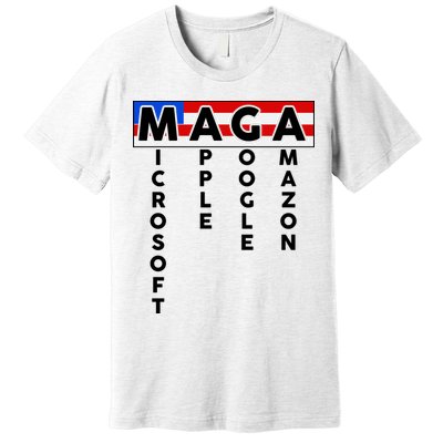 MAGA Microsoft Apple Google Amazon Premium T-Shirt