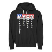 MAGA Microsoft Apple Google Amazon Garment-Dyed Fleece Hoodie