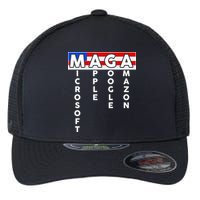 MAGA Microsoft Apple Google Amazon Flexfit Unipanel Trucker Cap
