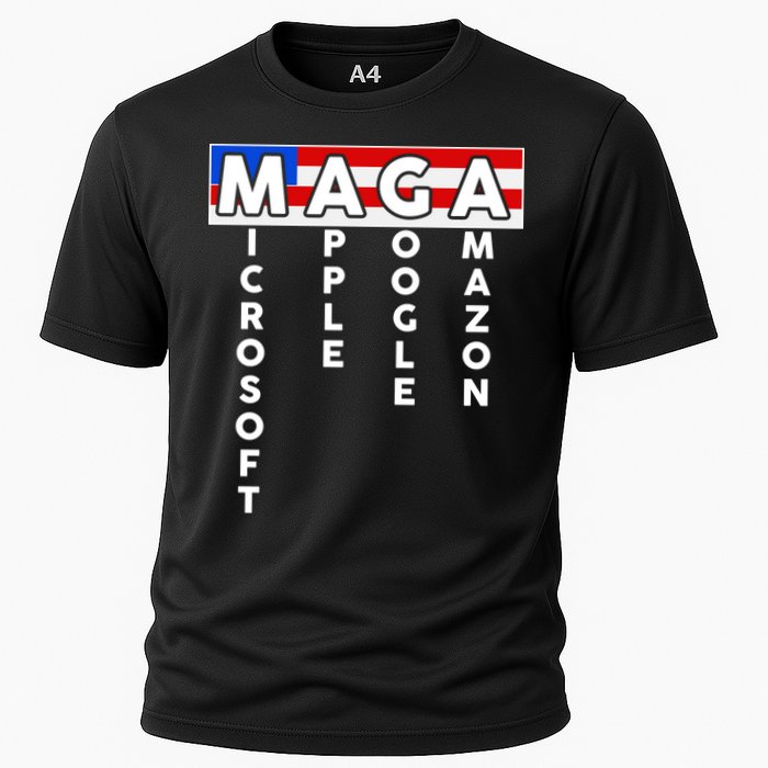MAGA Microsoft Apple Google Amazon Cooling Performance Crew T-Shirt