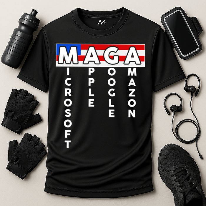 MAGA Microsoft Apple Google Amazon Cooling Performance Crew T-Shirt
