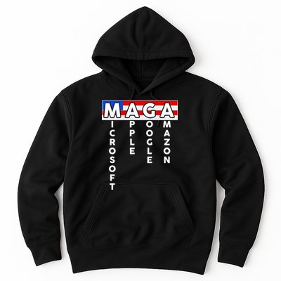 MAGA Microsoft Apple Google Amazon Hoodie