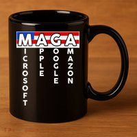 MAGA Microsoft Apple Google Amazon 11oz C Handle Ceramic Mug