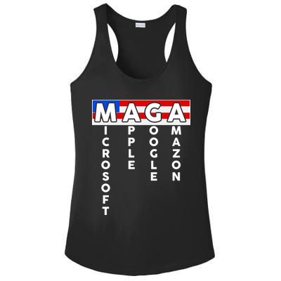 MAGA Microsoft Apple Google Amazon Ladies PosiCharge Competitor Racerback Tank