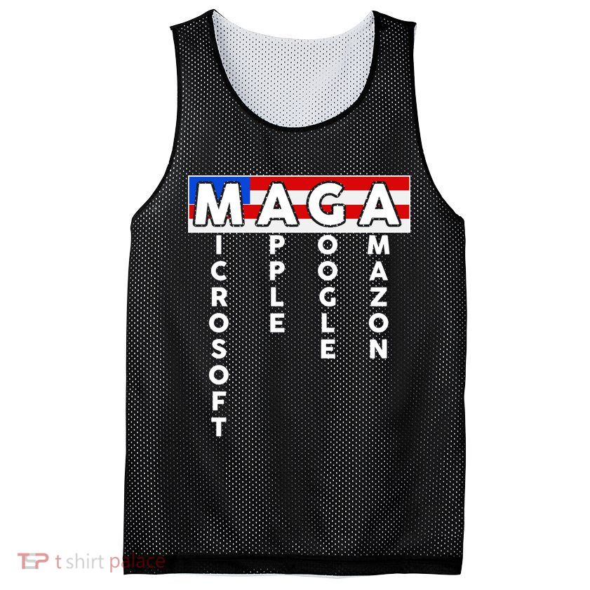 MAGA Microsoft Apple Google Amazon Mesh Reversible Basketball Jersey Tank