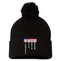MAGA Microsoft Apple Google Amazon Pom Pom 12in Knit Beanie