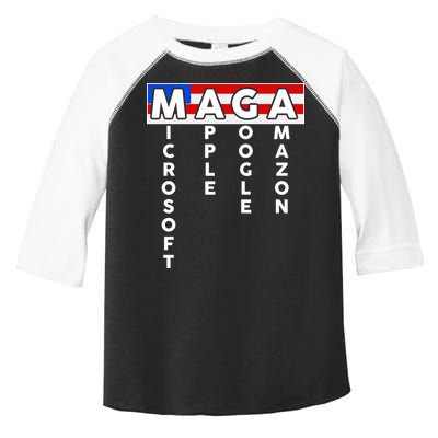 MAGA Microsoft Apple Google Amazon Toddler Fine Jersey T-Shirt