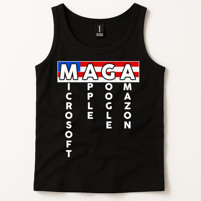 MAGA Microsoft Apple Google Amazon Tank Top