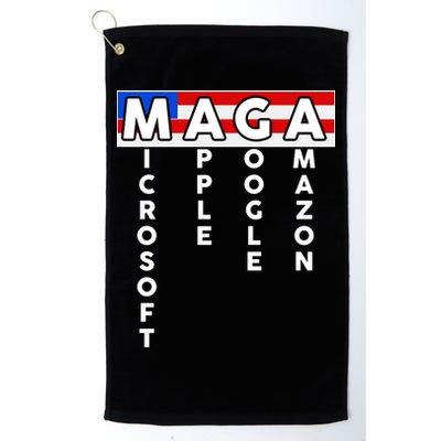 MAGA Microsoft Apple Google Amazon Golf Towel