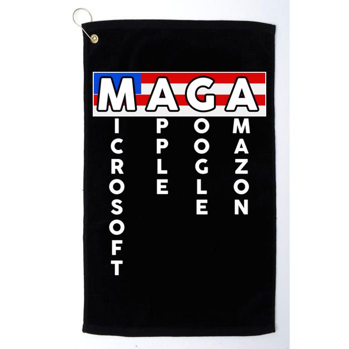 MAGA Microsoft Apple Google Amazon Golf Towel