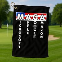 MAGA Microsoft Apple Google Amazon Golf Towel