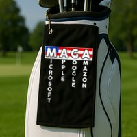 MAGA Microsoft Apple Google Amazon Golf Towel