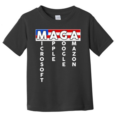 MAGA Microsoft Apple Google Amazon Toddler T-Shirt
