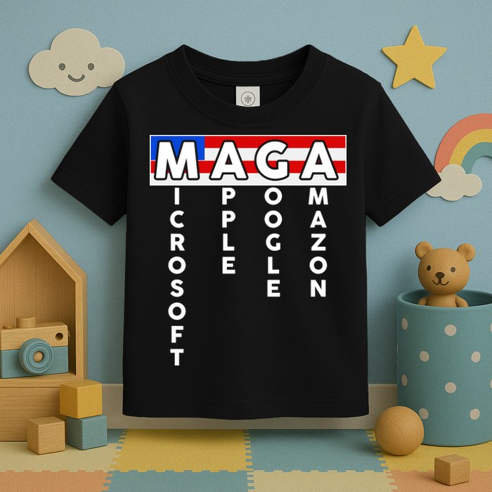 MAGA Microsoft Apple Google Amazon Toddler T-Shirt