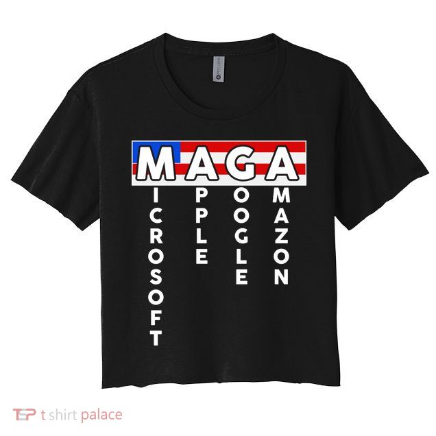 MAGA Microsoft Apple Google Amazon Crop Top