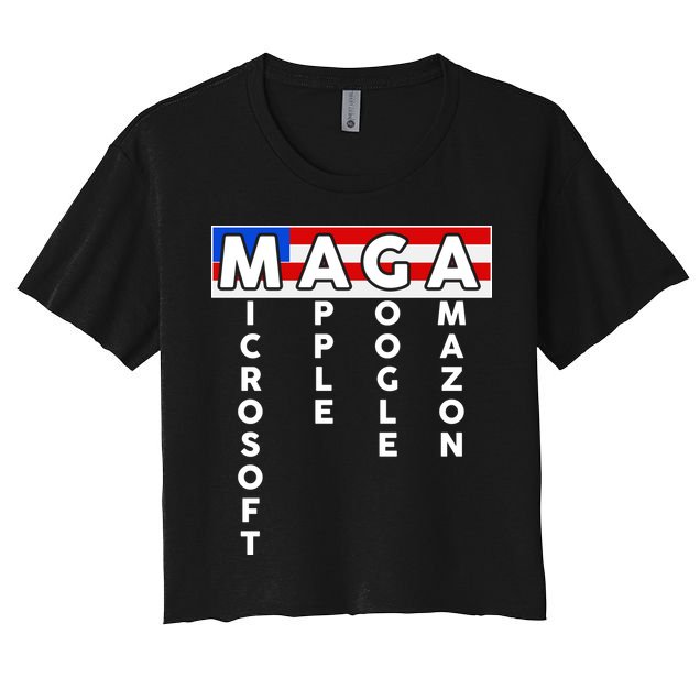 MAGA Microsoft Apple Google Amazon Crop Top