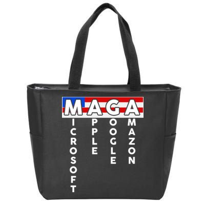 MAGA Microsoft Apple Google Amazon Zip Tote Bag