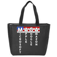 MAGA Microsoft Apple Google Amazon Zip Tote Bag
