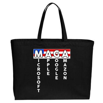 MAGA Microsoft Apple Google Amazon Cotton Canvas Jumbo Tote