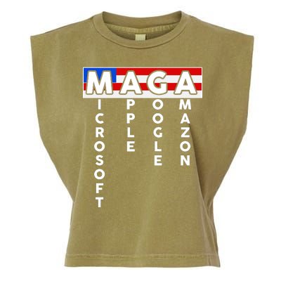 MAGA Microsoft Apple Google Amazon Garment-Dyed Women's Muscle Tee