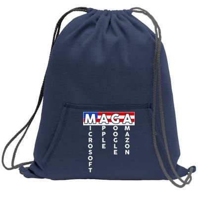 MAGA Microsoft Apple Google Amazon Sweatshirt Cinch Pack Bag