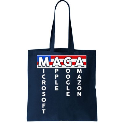 MAGA Microsoft Apple Google Amazon Tote Bag