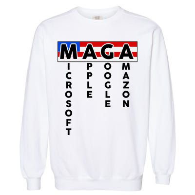 MAGA Microsoft Apple Google Amazon Garment-Dyed Sweatshirt