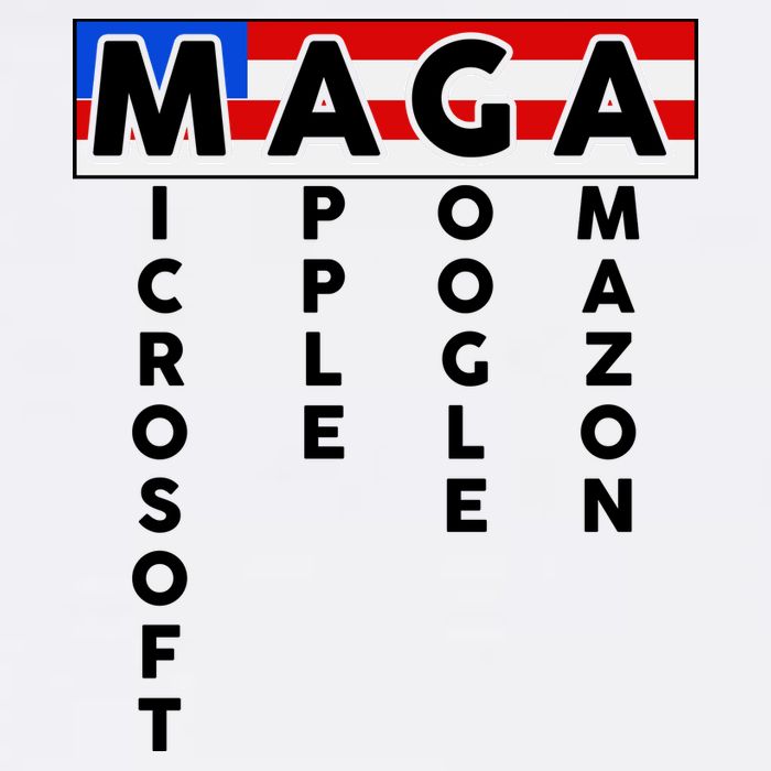 MAGA Microsoft Apple Google Amazon Garment-Dyed Sweatshirt