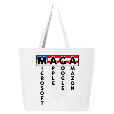 MAGA Microsoft Apple Google Amazon 25L Jumbo Tote