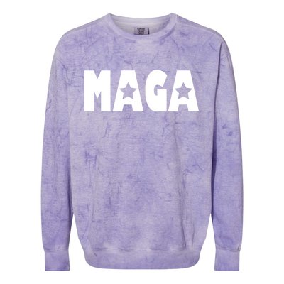 MAGA Star Logo Make America Great Again Colorblast Crewneck Sweatshirt