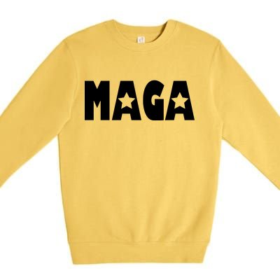 MAGA Star Logo Make America Great Again Premium Crewneck Sweatshirt