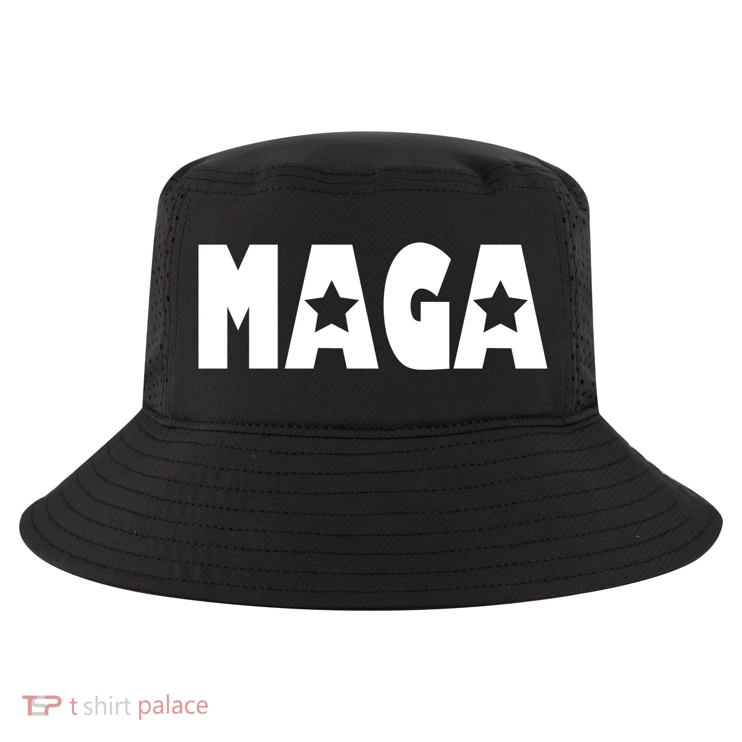 MAGA Star Logo Make America Great Again Cool Comfort Performance Bucket Hat