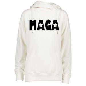 MAGA Star Logo Make America Great Again Womens Funnel Neck Pullover Hood