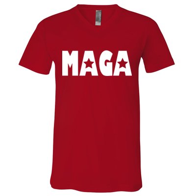 MAGA Star Logo Make America Great Again V-Neck T-Shirt