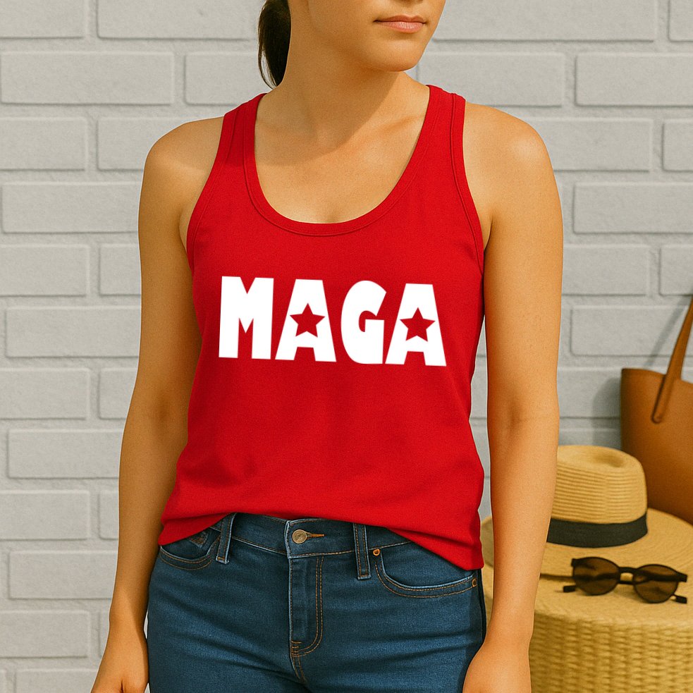 MAGA Star Logo Make America Great Again Womens Tank Top