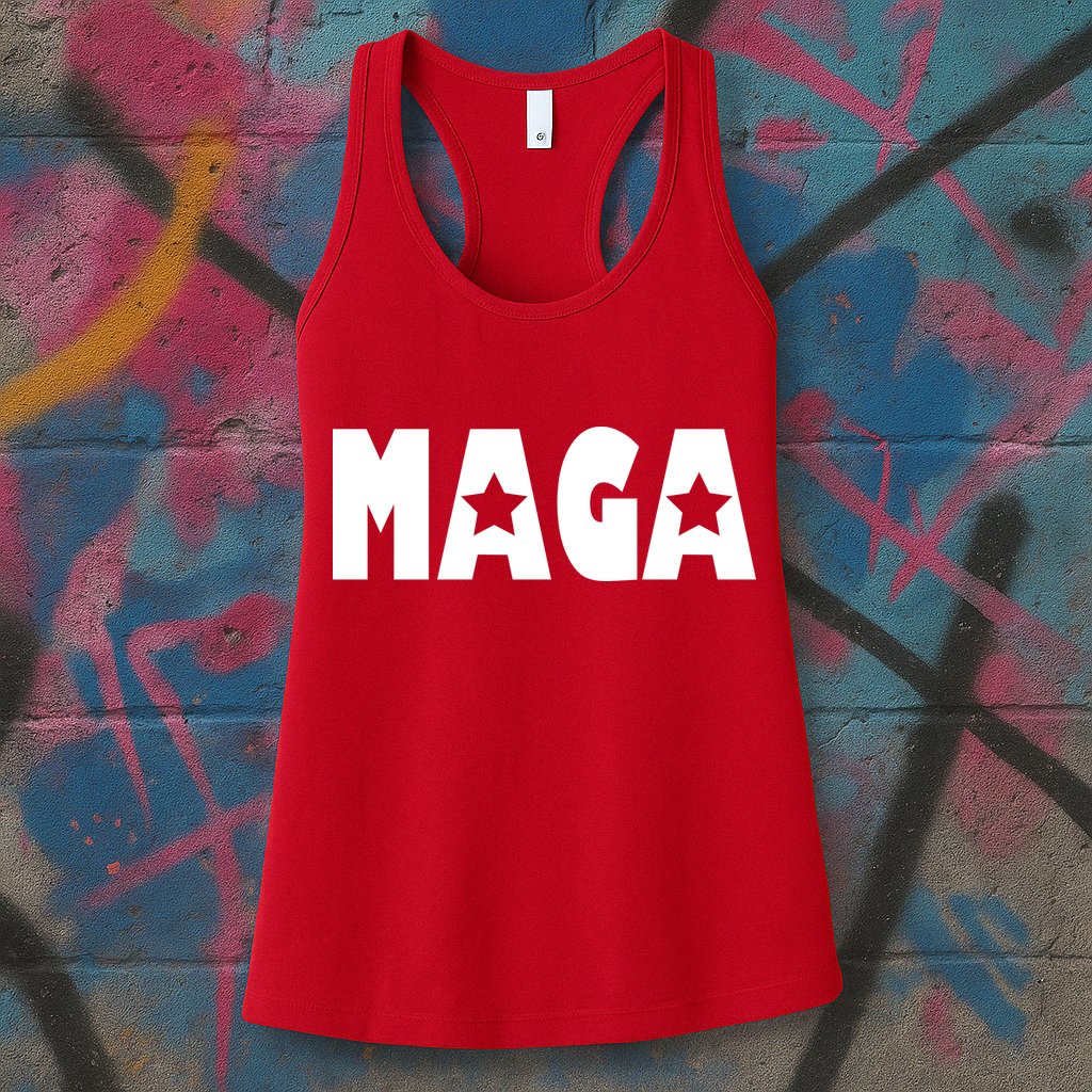 MAGA Star Logo Make America Great Again Womens Tank Top