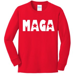 MAGA Star Logo Make America Great Again Kids Long Sleeve Shirt