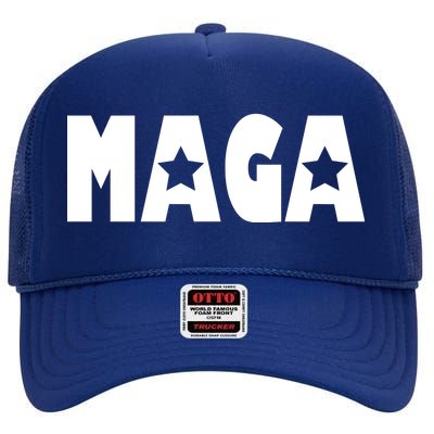 MAGA Star Logo Make America Great Again High Crown Mesh Back Trucker Hat