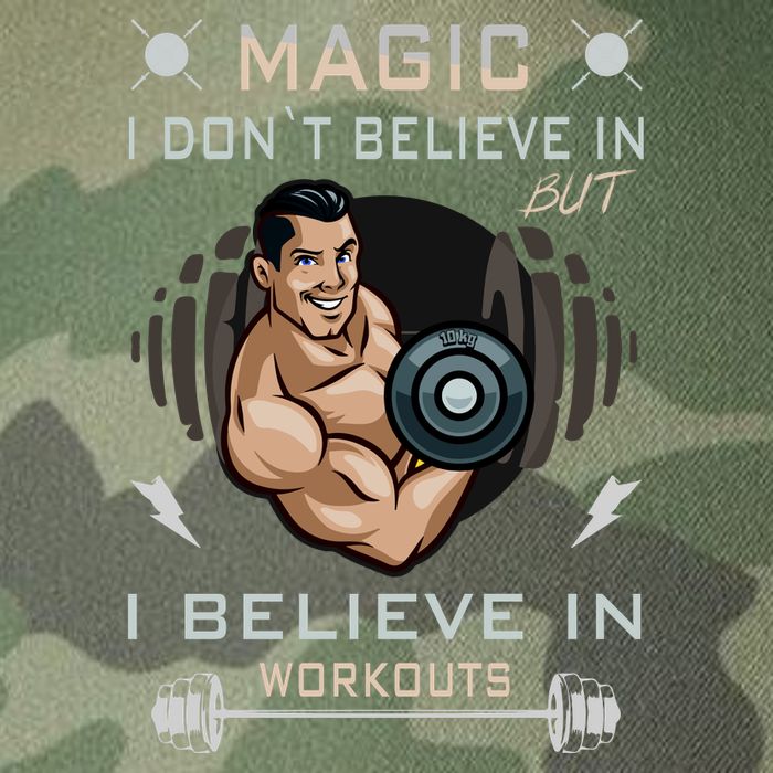 Magic I Don't Believe In But I Believe In Workouts Funny Gym Legacy Tie Dye Trucker Hat