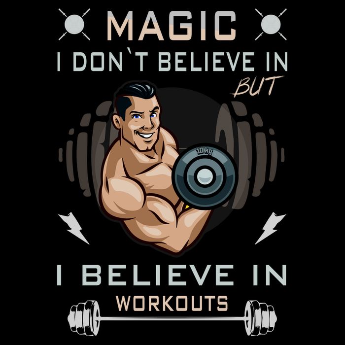 Magic I Don't Believe In But I Believe In Workouts Funny Gym Apron