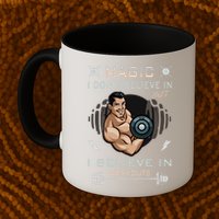 Magic I Don't Believe In But I Believe In Workouts Funny Gym Mug
